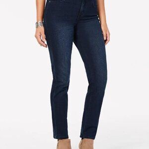 Style & Co. Tummy-Control Short High Rise Slim Leg Jeans Dark Blue 12S (short)